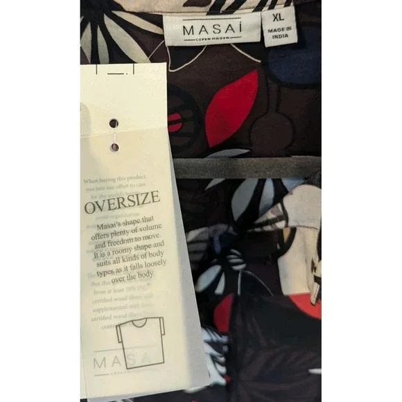 NWT Masai Gidette Tunic XL Coffee Bean Top Oversized Lagenlook Equestrian Boho - Picture 8 of 10